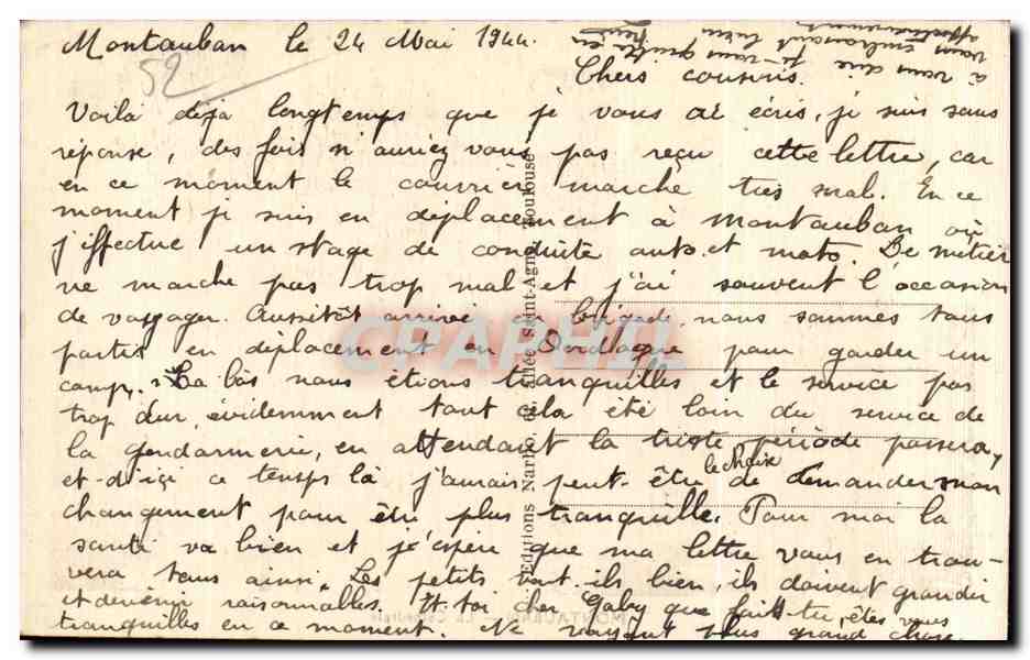 CPA Montauban la cathedrale — Verso