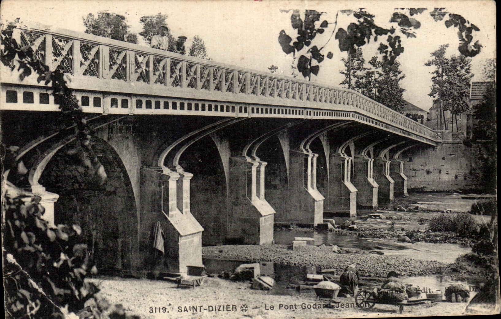 CPA Saint dizier le pont godand jeanson Lavandieres