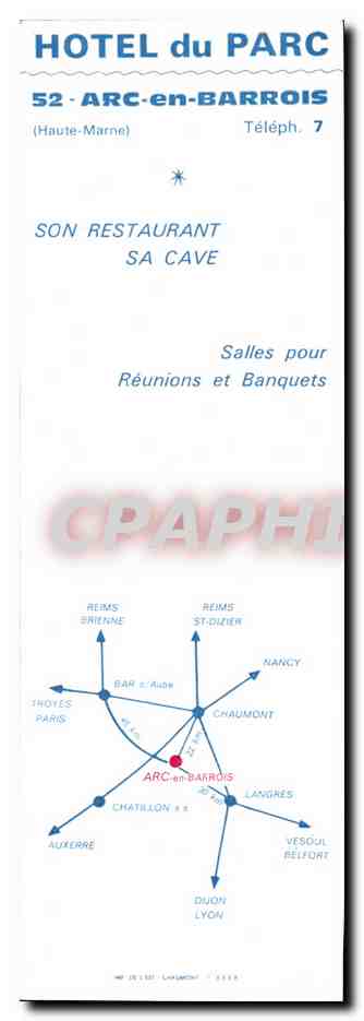 CArte de visite Arc en Barrois Haute Marne — Rückseite