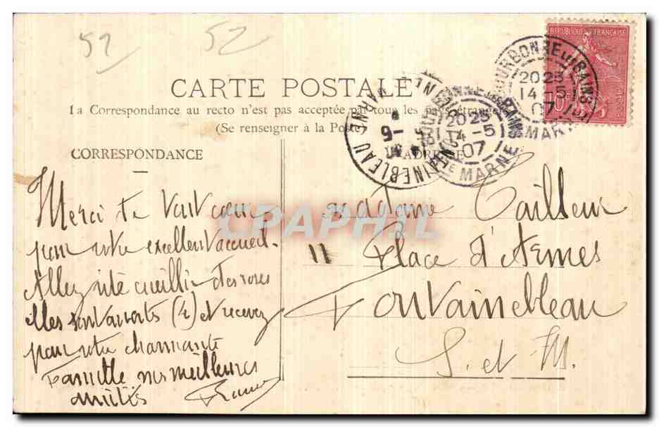 CPA Bourbonne Les Bains Hopital Milltaire Pavilons des Officiers Militaria  — Rückseite