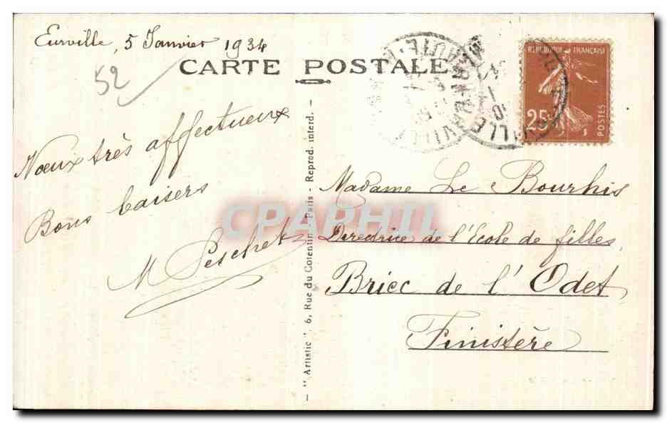 CPA Burville (Haute Marne) La Marne Le Pont de I Usine — Rückseite