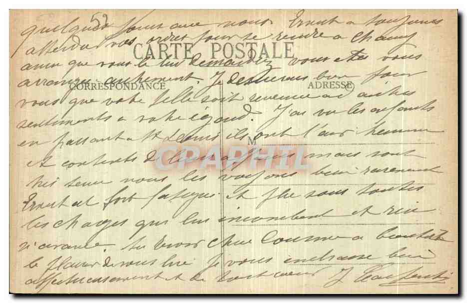 Bourbonne-les-Bains — Vue générale — éditeur non identifié, n° de série 1 — Verso
