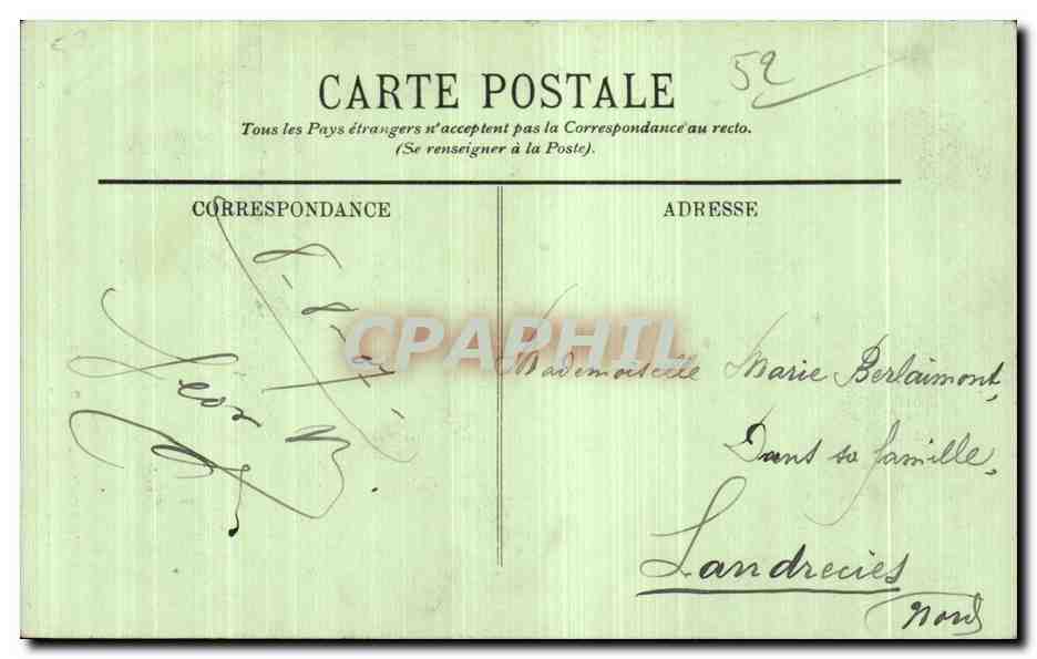 CPA Bourbonne Les Bains Parc Montmorency Le Gros Orme — Rückseite