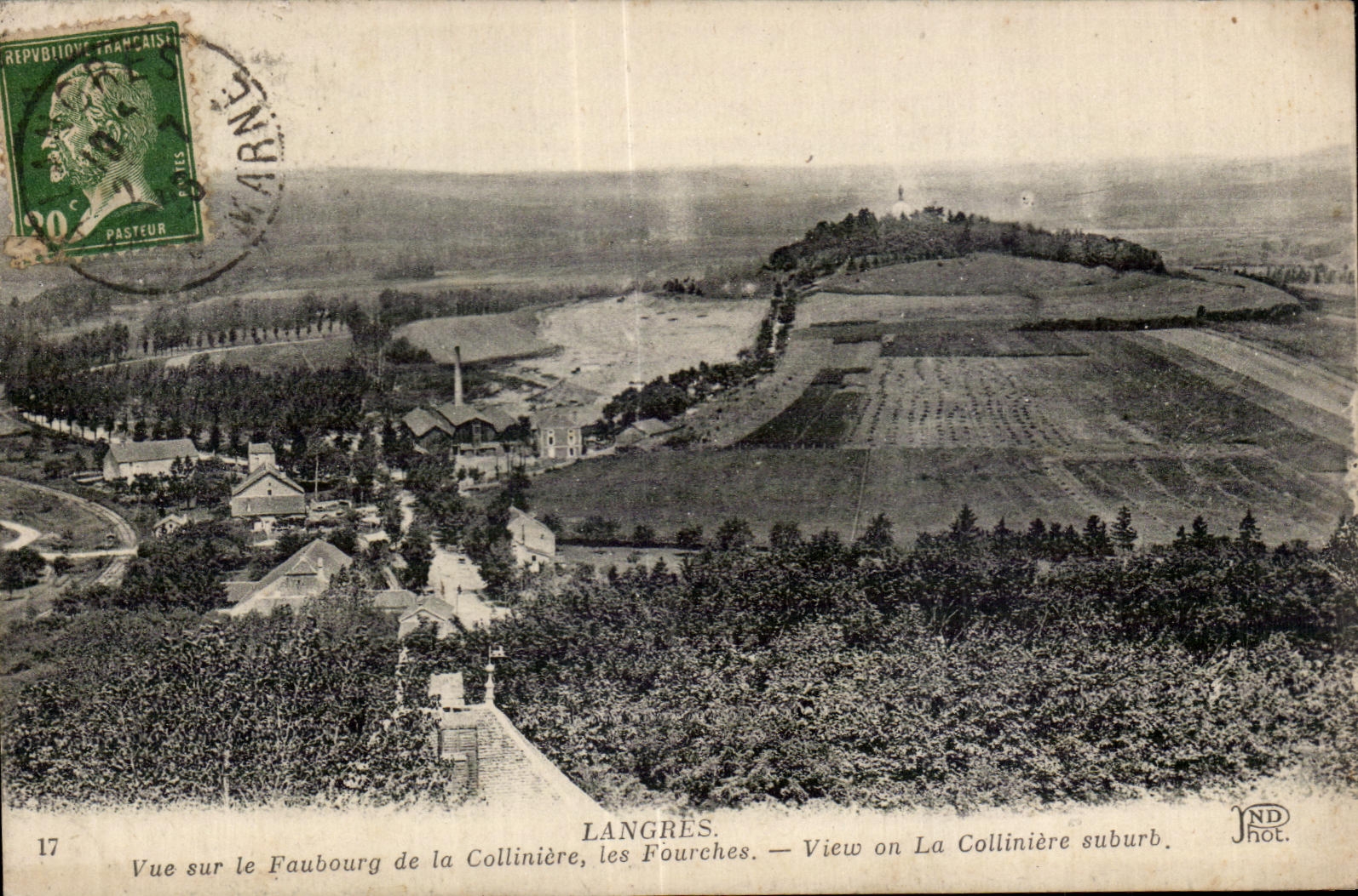 Langres — Vue sur le Faubourg de la Collinière, les Fourches — JND Phot.