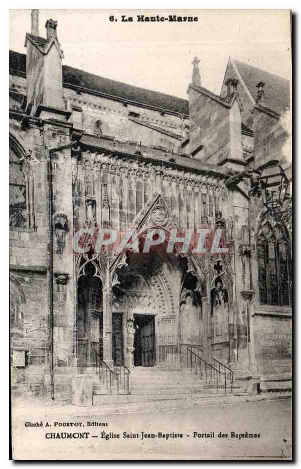 CPA Chumont Eglise Saint Jean Baptiste Portail des Baptemes