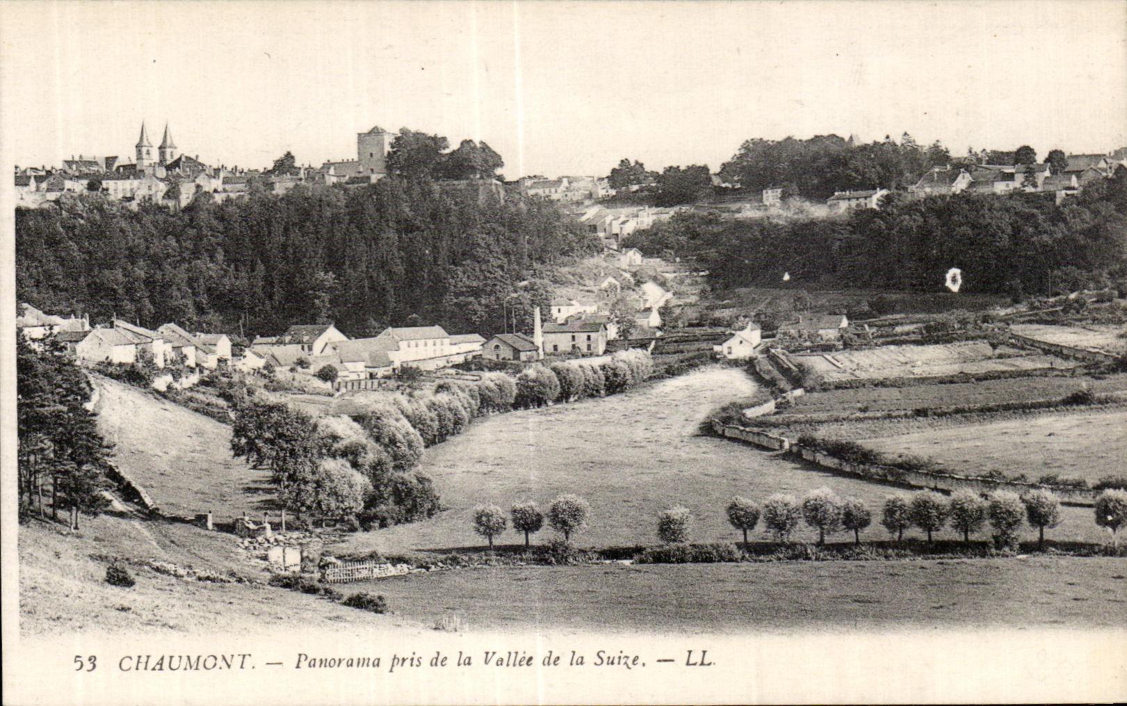 CPA Chaumont panorama pris de la vallee de la Suize 