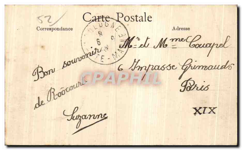 CPA Other Environs de Bologne Roocourt La Cote Chapelle de Ste Bologne ct la Croix — Rückseite