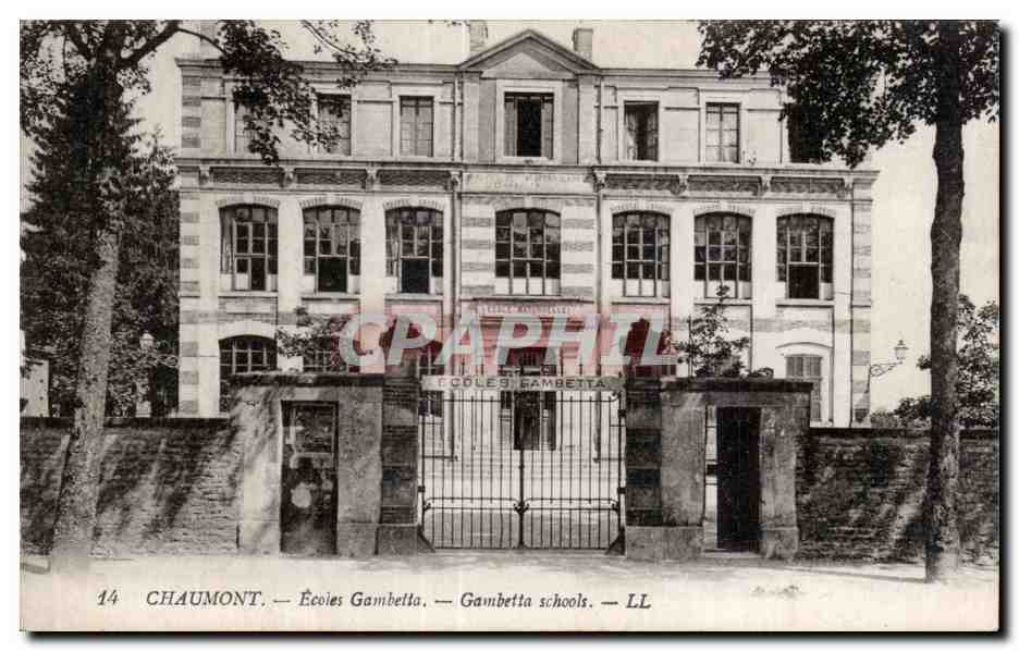 CPA Chaumont Ecoies Gambetta Gambetta schools