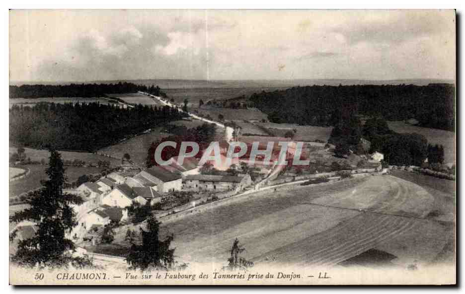 CPA Chaumont Vue sur le Faubourg des Tanneries prise du Donjon