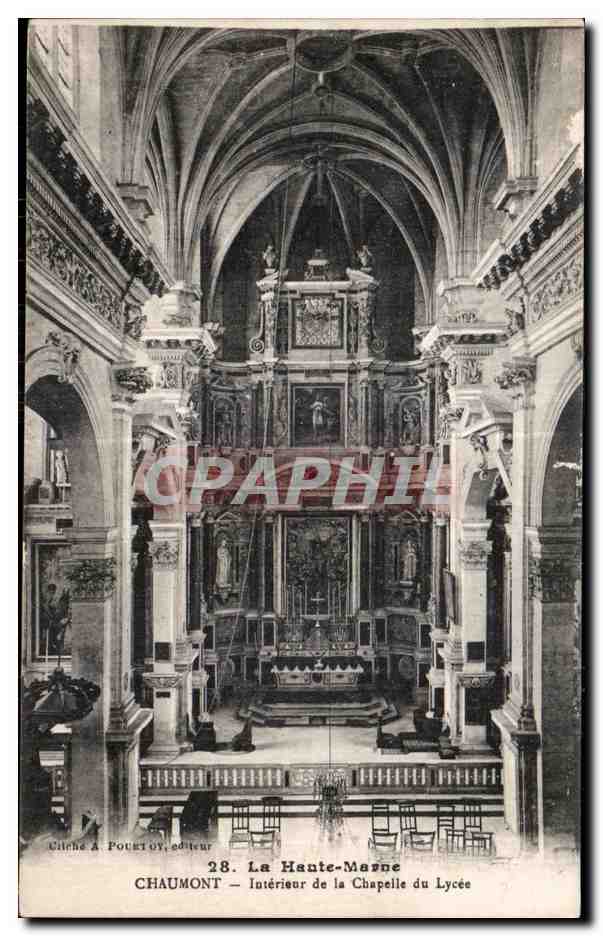 Chaumont — Intérieur de la Chapelle du Lycée — Éditeur: Eliche A. Pourtoy