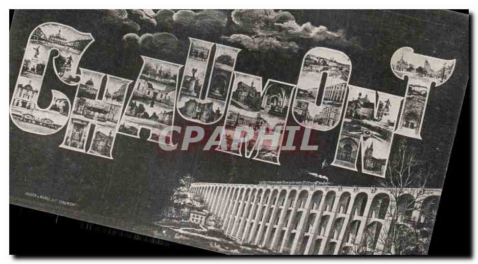 CPA Chaumont Viaduc Train Souvenir 