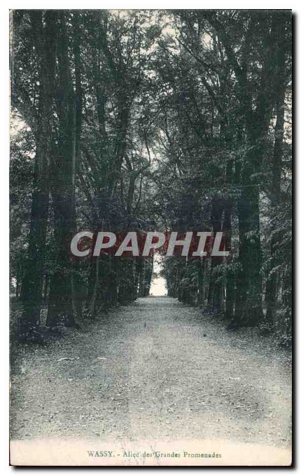 CPA Wassy Allee des Grandes Promenades