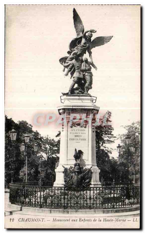 CPA Chaumont Monument aux Entants de la Haute Marne