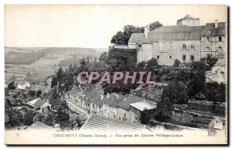 Chaumont (Haute-Marne) — Vue prise du Square Philippe-Lebon — éditeur JND J. HOC