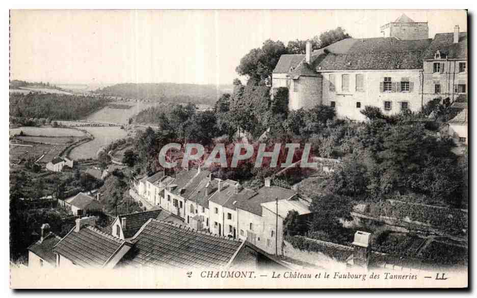 CPA Chaumont Le Chateau et le Faubourg des Tanneries
