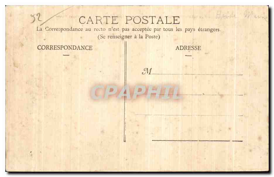 CPA Viaduc de Chaumont de haut de long Train  — Rückseite