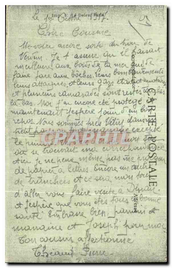 CPA Vitry Le Francois Statue de Royer Collard — Verso