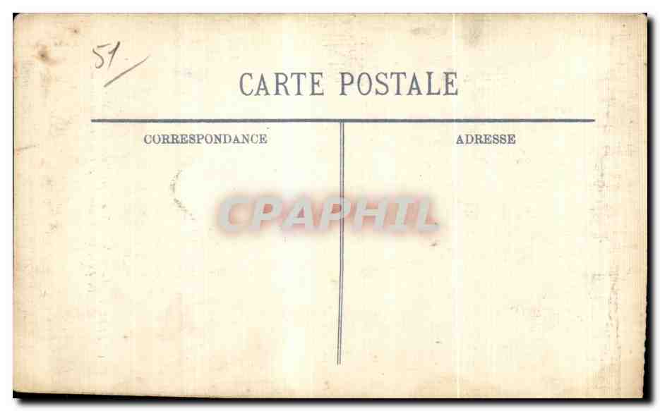 CPA Militaria Guerre 1914 Train projete dans la Marne  — Rückseite