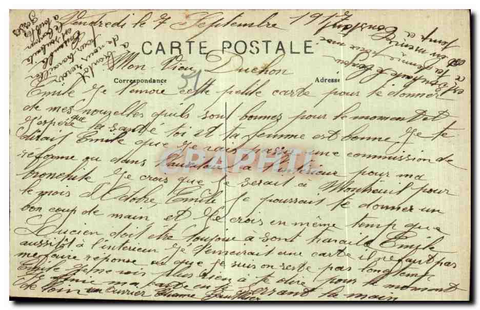 CPA Sainte Menehould Place de l hotel de ville Salle Charpentier — Back