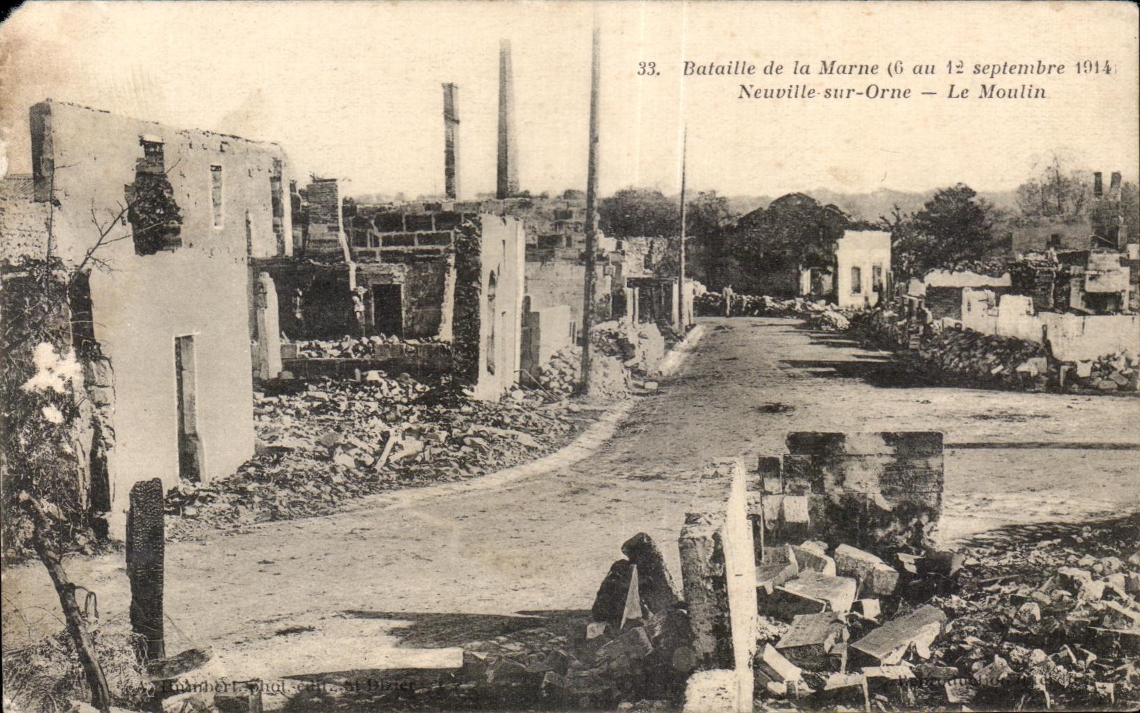 CPA Bataille de la Marne Neuville sur orne Le moulin 