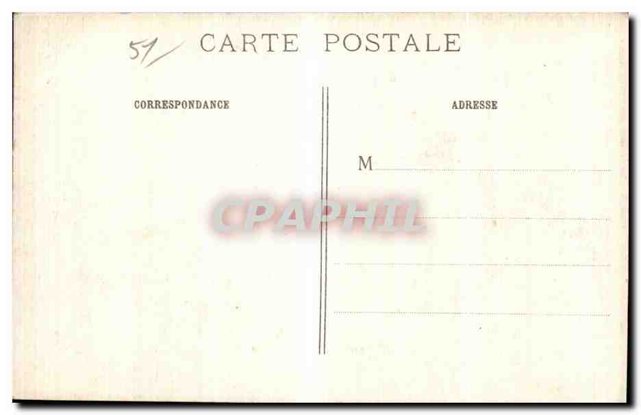 CPA En Champagne Plaque commemorative du corps d armee colonial sur l eglise de Hans  — Back
