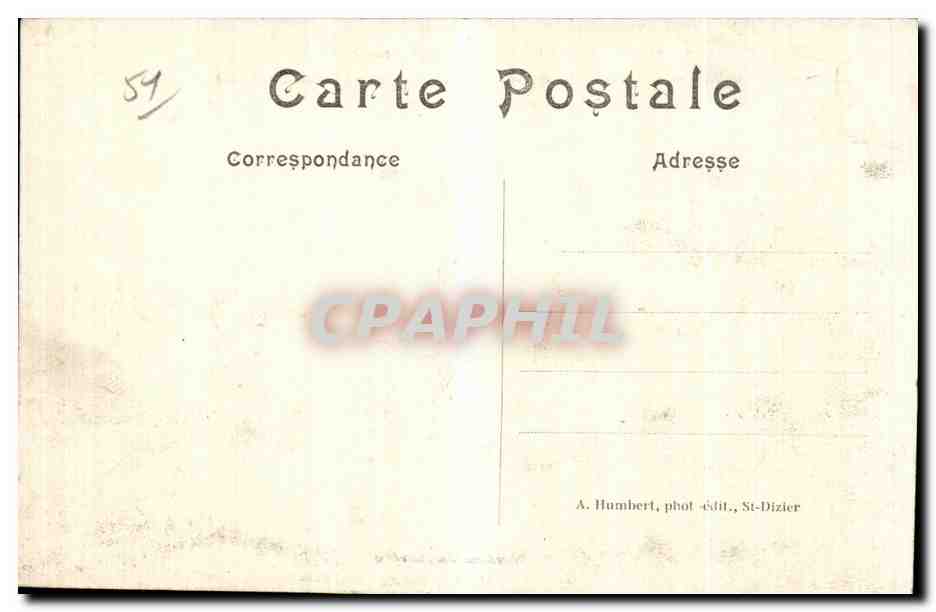 CPA Bataille de la Marne Sermaize La rue Benard et l hotel de ville apres le bombardement — Back