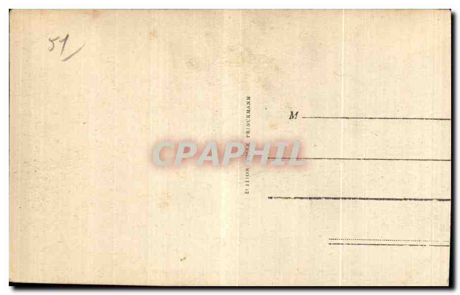CPA Fere Champenoise Eglise et rue de Vitry  — Back