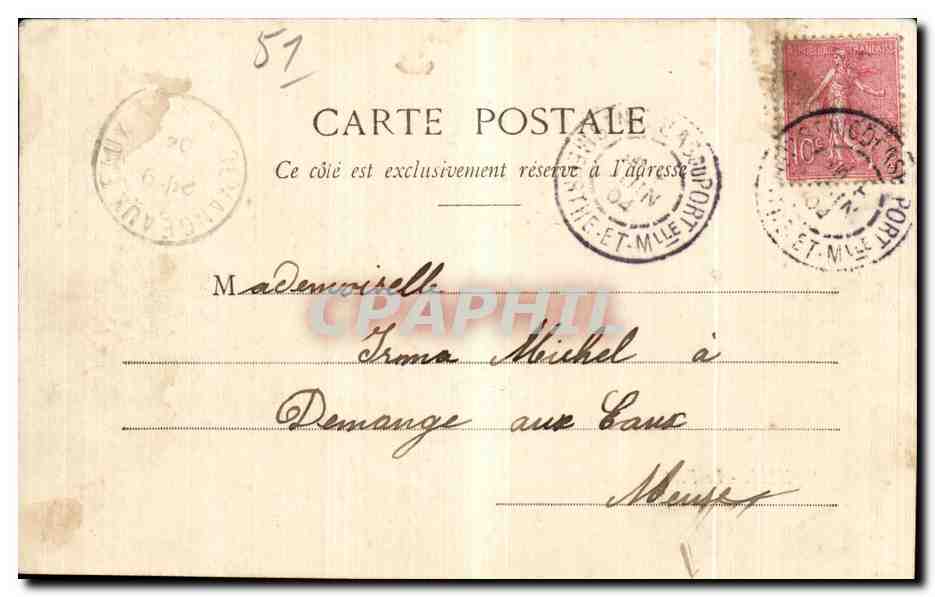 CPA Reims Le port Peniches — Verso