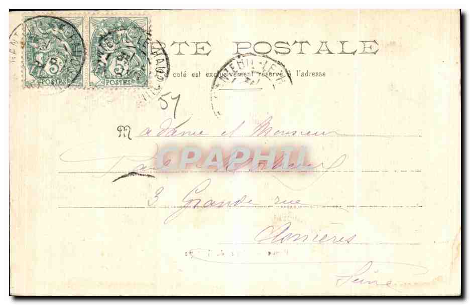 Renty - Rue de l'Étape — vue de la rue avec la pharmacie Drouët-Derlon et enseigne 'JUVENTO BARIS' — éditeur P.-D. R. — Rückseite