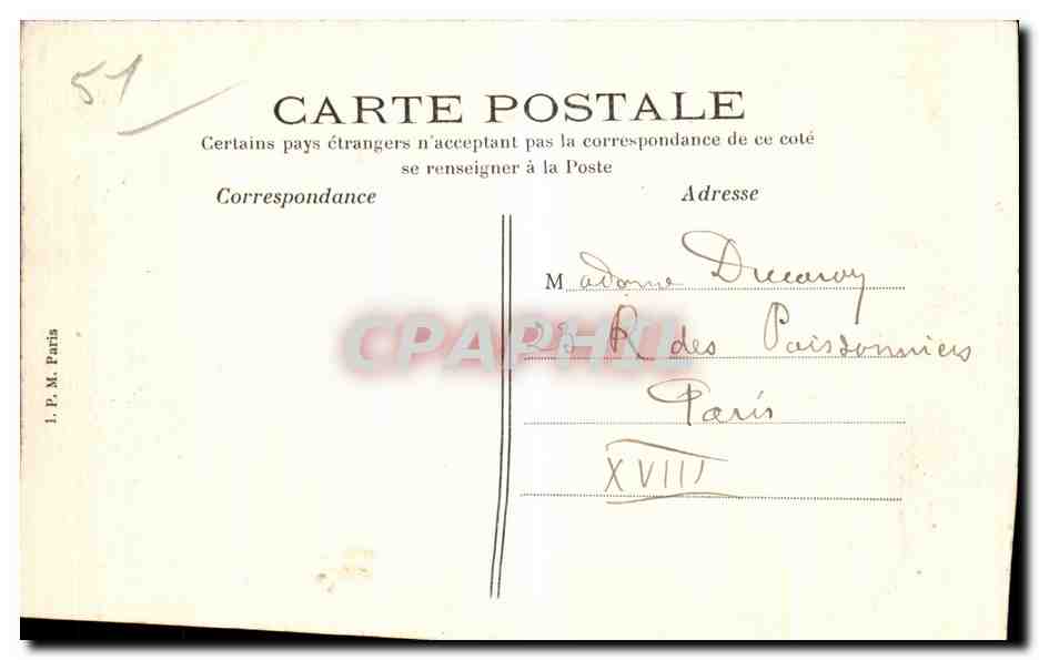 CPA Montmirail Colonne commemorative de la bataille de Marchais Montmirail 11 fevrier 1814 — Back