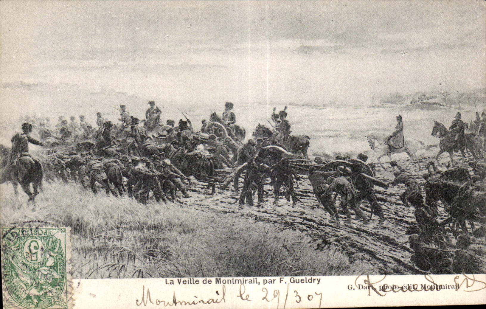 CPA La veille de Montmirail par Gueldry Militaria Napoleon 