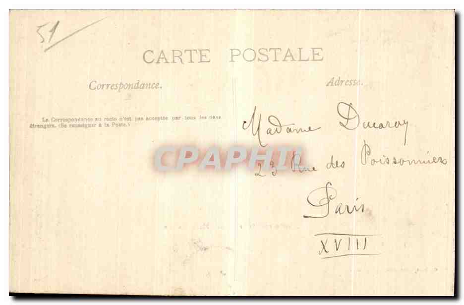 CPA Montmirail par Charlier Militaria Napoleon  — Back