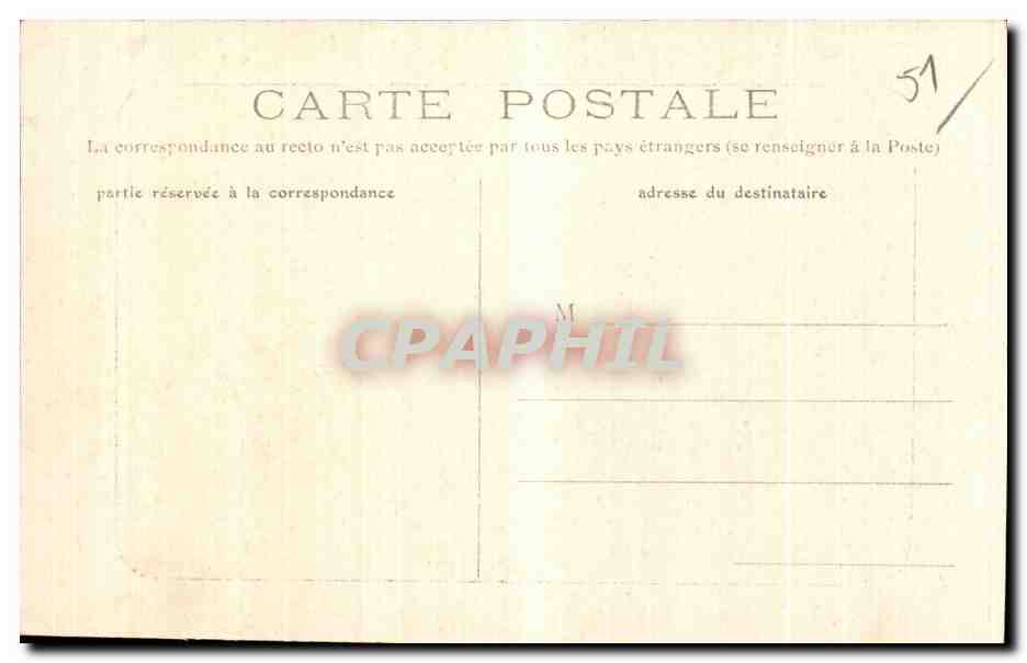 CPA Reims La gare  — Rückseite