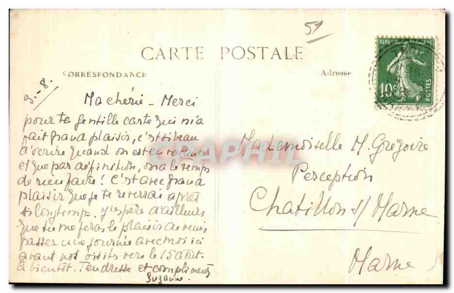 Troissy (Marne) — Intérieur du Temple après les bombardements de Juin-Juillet 1918 — Reverso