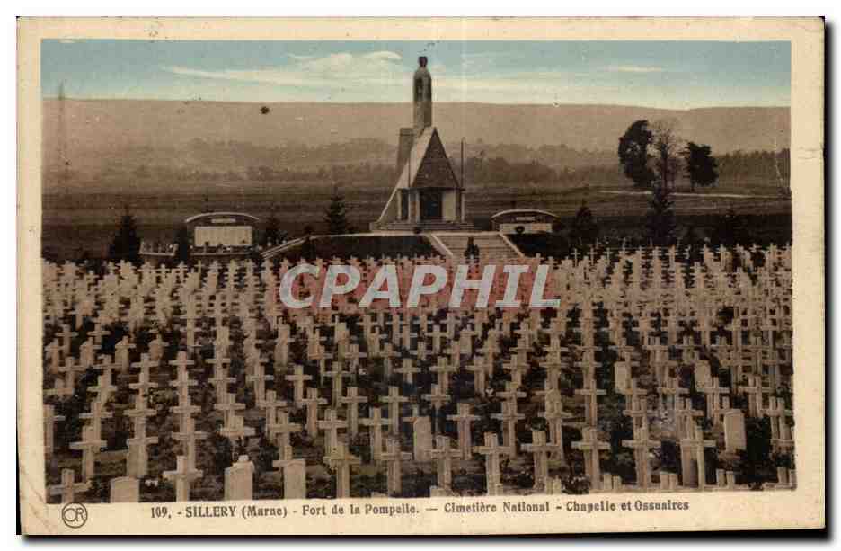 CPA Sillery Fort de la Pompelle Cimetiere national Chapelle et ossuaires