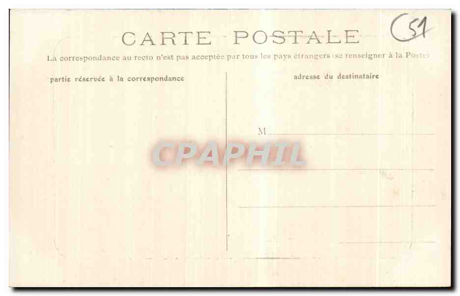CPA Reims rue Libergier et la cathedrale — Rückseite