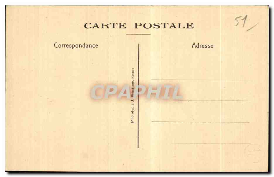 Caves Ruinart Père & Fils — Rue des Crayères — Rheims — Verso
