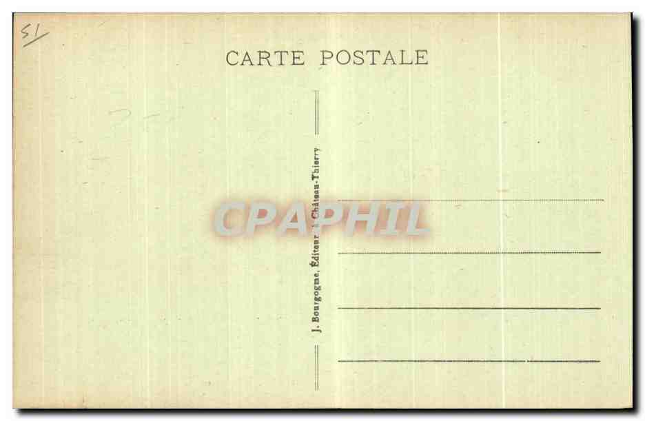 CPA Epernay Place Thiers et eglise Notre Dame — Back