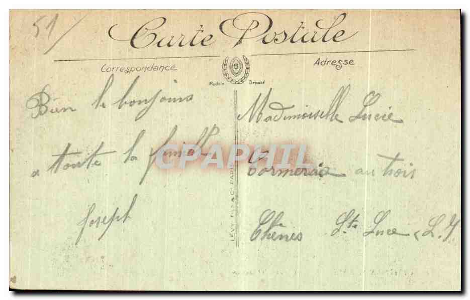 Châlons-sur-Marne — Cours d'Ormesson — LL. — n°97 — Verso