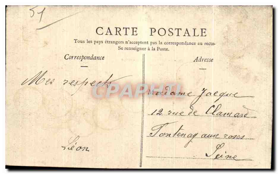 CPA Environs d Epernay Le chateau de la Charmoye La chapelle  — Rückseite