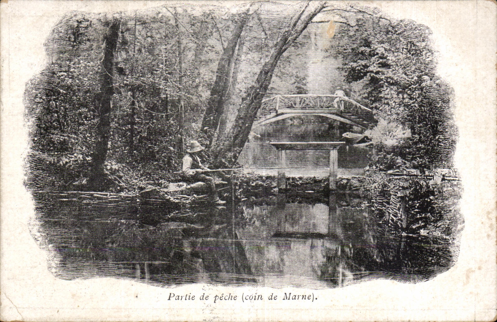 CPA Partie de peche (coin de Marne) Pecheur
