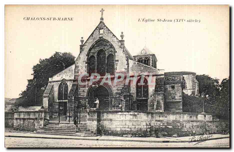 CPA Chalons sur Marne L eglise St Jean (14eme)