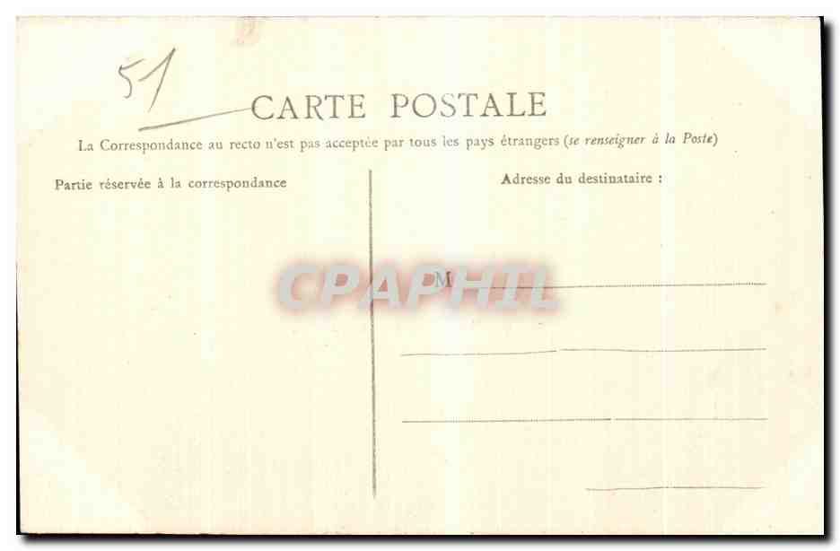 Reims — Kavalleriekaserne — Verlag P. D. — Rückseite
