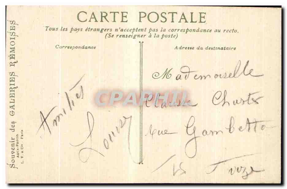 CPA Reims Eglise St Andre — Verso