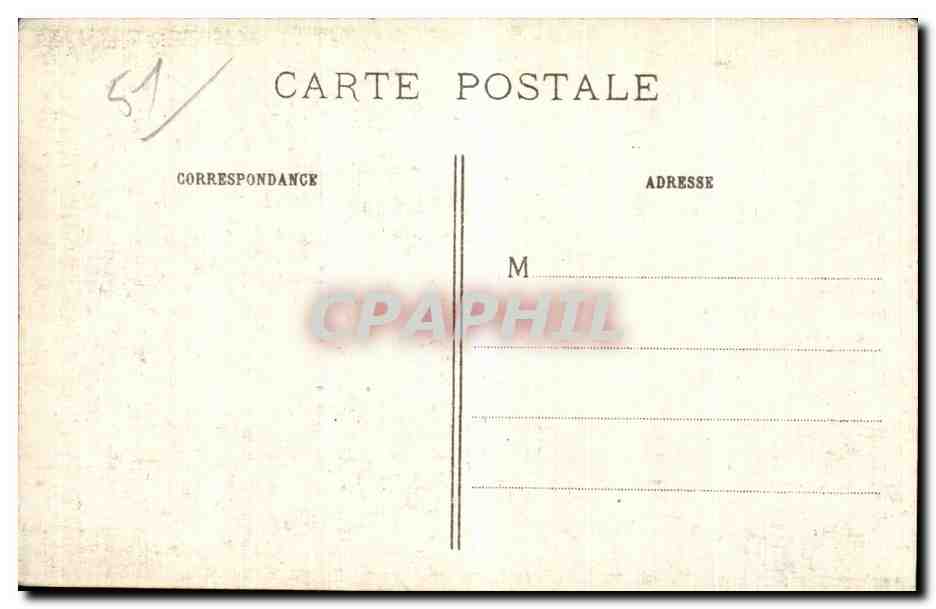 Vienne-le-Château — Le clocher et les maisons environnantes bombardés — IMP. BAUDINIÈRE, NANterre — Reverso