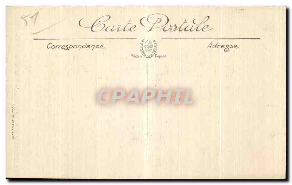CPA Chalons sur Marne La cathedrale et le square — Verso
