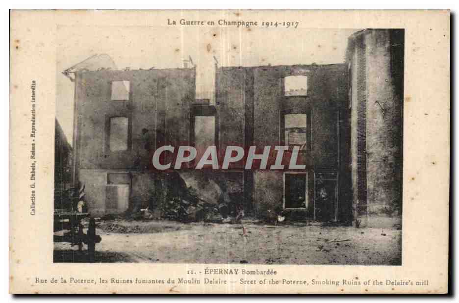 Épernay — Ruines du Moulin Delaire — Collection G. Dabèle, Raines