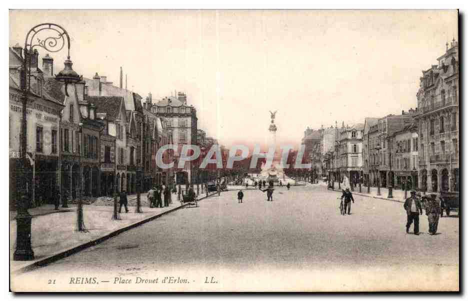 CPA Reims place drouet d Erlon