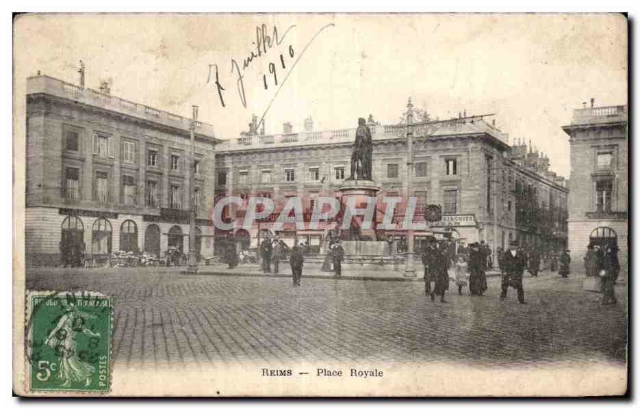 CPA reims place royale ce cote est exclusivement reserve a l Adresse
