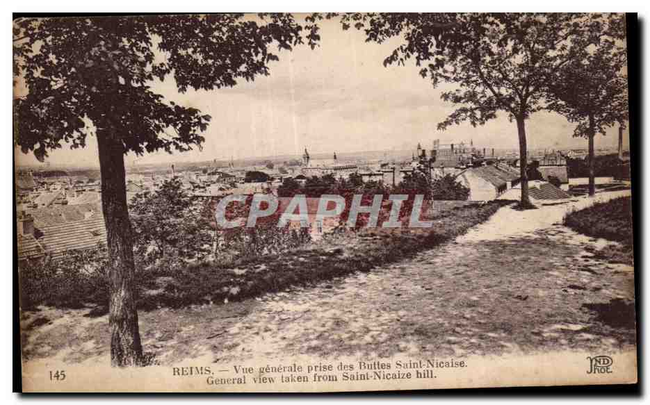 Reims — Vue générale prise des Buttes Saint-Nicaise — JND